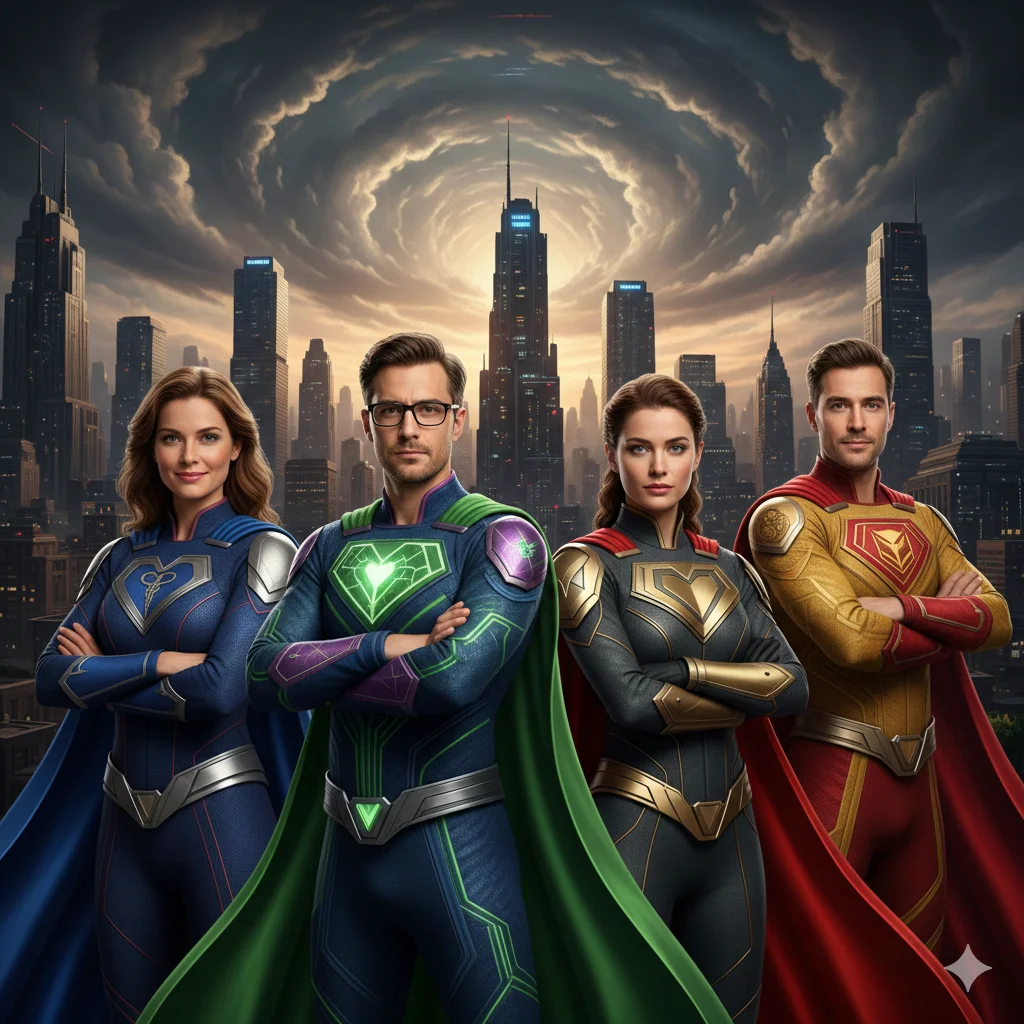 Transformation IA Super-héros - entreprise